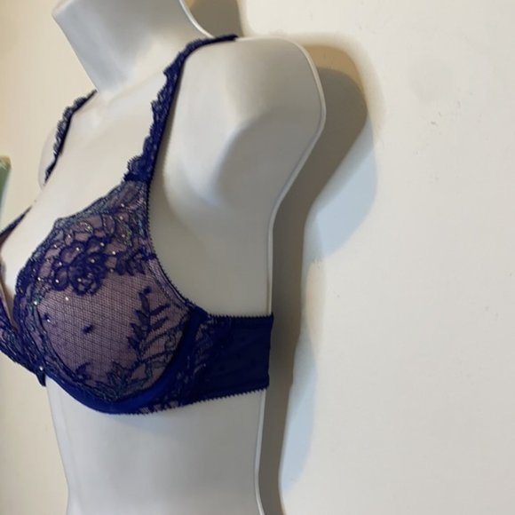 Victoria Secret Push Up Underwire multiway Purple Lace Bra Size 32C - Picture 4 of 9